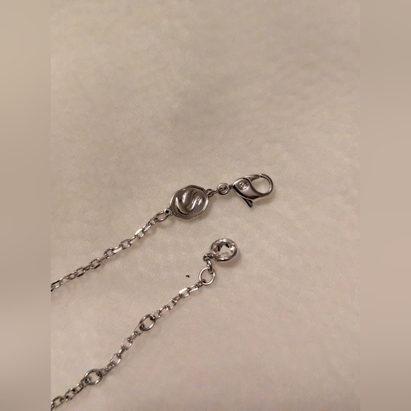 Swarovski Crystal Una Swan Heart Shaped Pendant Pink Rose Rhodium Plated NWT - Picture 6 of 9